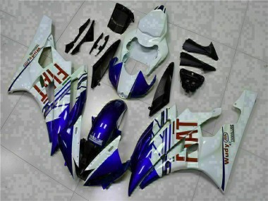 White Blue 2006-2007 YZF R6 Motorcycle Fairings