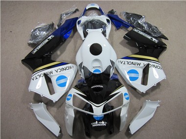 White Blue Konica Minolta 2005-2006 CBR600RR Motorcycle Fairings