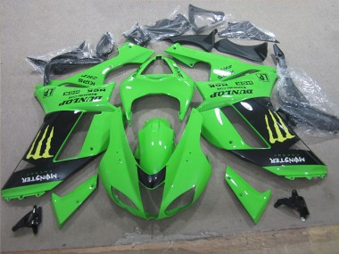 White Blue Ninja 2007-2008 ZX6R Motorcycle Fairings