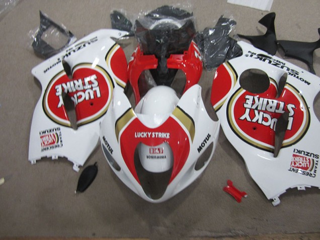 White Lucky Strike Motul 1996-2007 GSXR 1300 Hayabusa Motorcycle Fairings