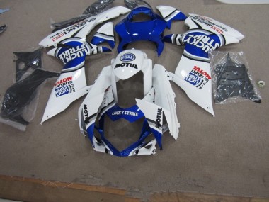 White Lucky Strike Motul 2011-2021 GSXR 750 Motorcycle Fairings