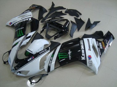 White Monster 2007-2008 ZX6R Motorcycle Fairings