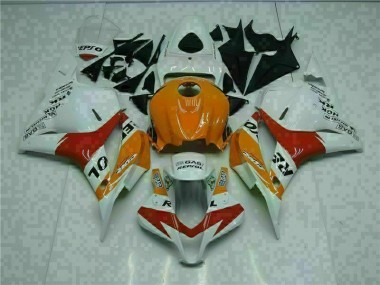 White Orange Repsol 2009-2012 CBR600RR Motorcycle Fairings