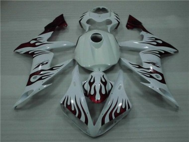 White Red Flame 2004-2006 YZF R1 Motorcycle Fairings