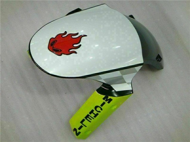 White Red H. Energy 2009-2012 ZX6R Motorcycle Fairings