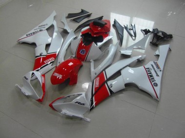 White Red OEM Style 2008-2016 YZF R6 Motorcycle Fairings