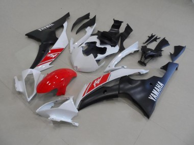 White and Matte Black 2008-2016 YZF R6 Motorcycle Fairings