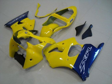 Yellow Blue 2000-2002 ZX6R Motorcycle Fairings